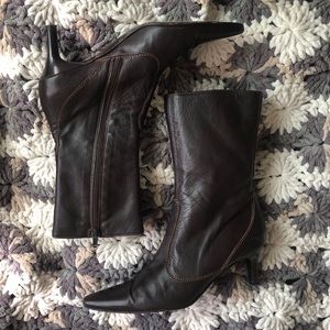 JCREW Genuine Leather Mid-Calf Brown Boots